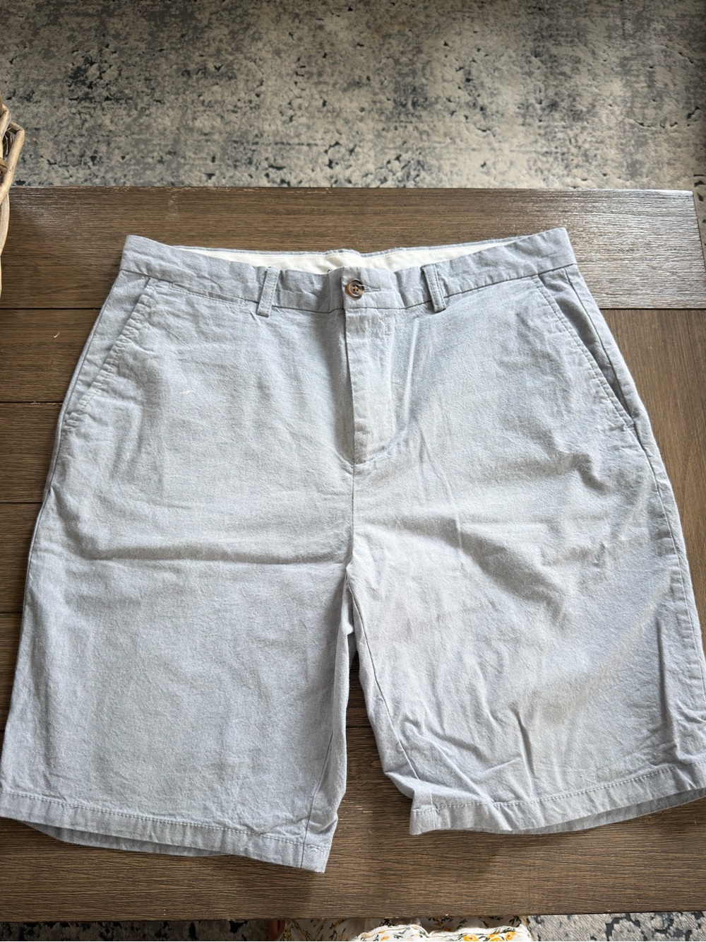 Old Navy Men's Flat Front Cotton Shorts - Light Gray